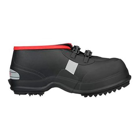 Tingley Winter-Tuff 2 Buckle Ice Traction 5" Overshoe, Mens Sz 9, Waterproof, Vulcanized Rubber, Blk 4250.09